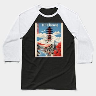 Hekinan Japan Vintage Poster Tourism Baseball T-Shirt